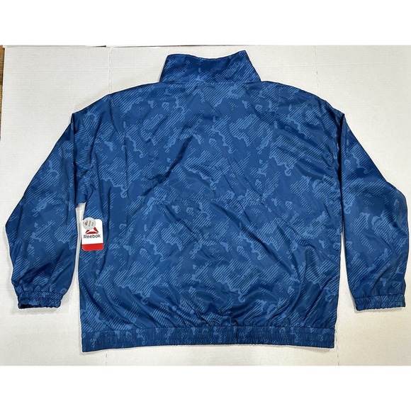 Reebok Womens Blue Windbreaker Jacket 2XL Jogger Coat‎ NWT - Picture 9 of 12